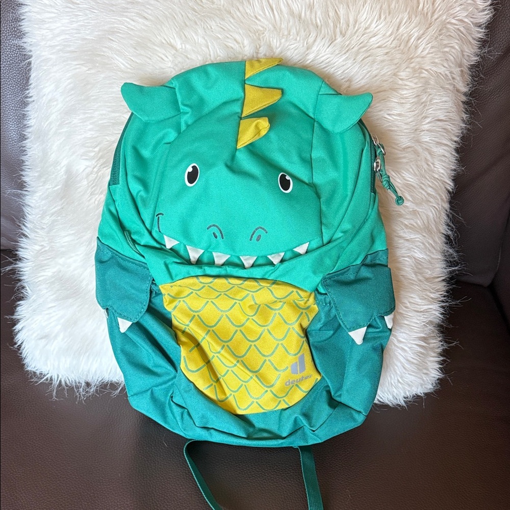 Kikki Kids Dino Backpack - Teal and Yellow